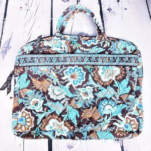 Vera Bradley Java Blue Brown Laptop Bag Case